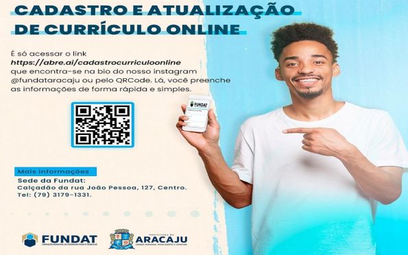 Fundat oferta cadastro e atualização de currículo de modo virtual